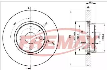 Тормозной диск FREMAX BD-1320