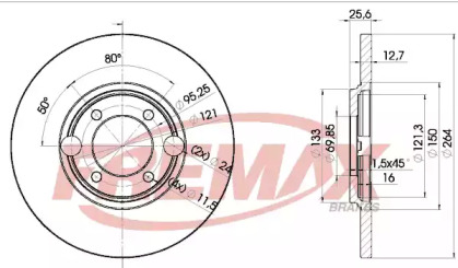 Тормозной диск FREMAX BD-1504