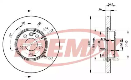 Тормозной диск FREMAX BD-1530