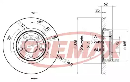 Тормозной диск FREMAX BD-2217