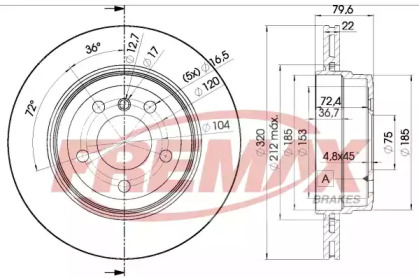 Тормозной диск FREMAX BD-2218