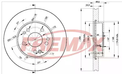 Тормозной диск FREMAX BD-2412