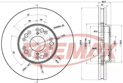 Тормозной диск FREMAX BD-2611