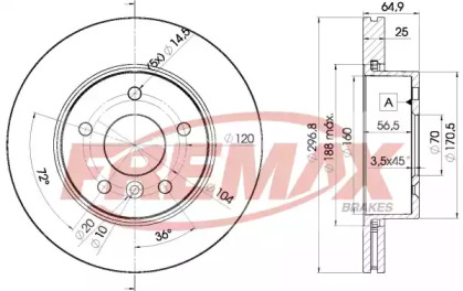 Тормозной диск FREMAX BD-2817