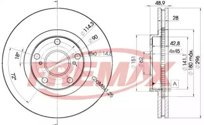 Тормозной диск FREMAX BD-2820