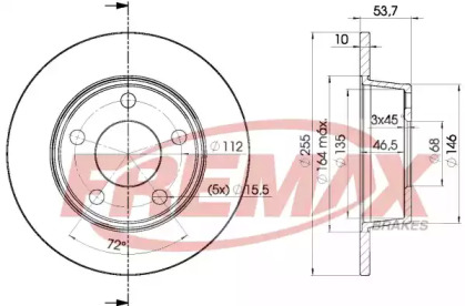 Тормозной диск FREMAX BD-2880