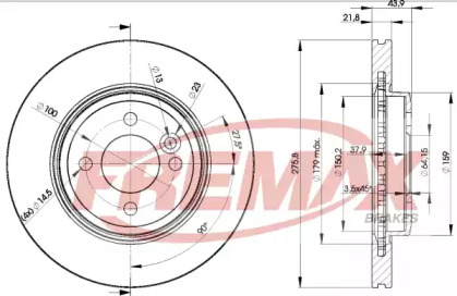 Тормозной диск FREMAX BD-2891