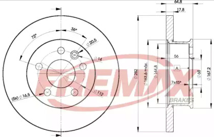 Тормозной диск FREMAX BD-3012