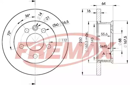 Тормозной диск FREMAX BD-3013