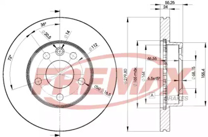 Тормозной диск FREMAX BD-3015