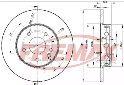 Тормозной диск FREMAX BD-3180