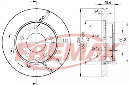 Тормозной диск FREMAX BD-3258