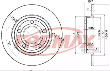 Тормозной диск FREMAX BD-3275