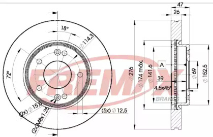 Тормозной диск FREMAX BD-3290