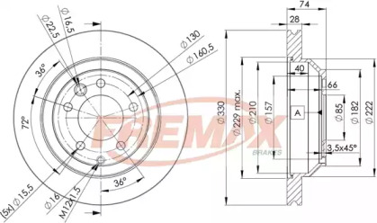 Тормозной диск FREMAX BD-3328