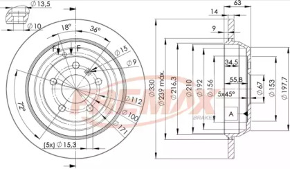 Тормозной диск FREMAX BD-3508