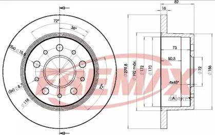 Тормозной диск FREMAX BD-3806