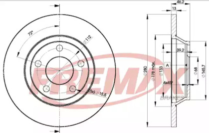 Тормозной диск FREMAX BD-4064