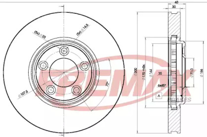 Тормозной диск FREMAX BD-4088