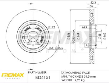 Тормозной диск FREMAX BD-4151