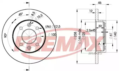 Тормозной диск FREMAX BD-4286