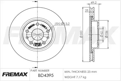 Тормозной диск FREMAX BD-4395