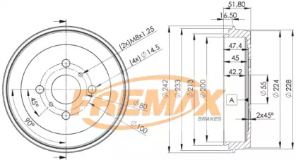 Тормозный барабан FREMAX BD-4445