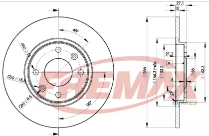 Тормозной диск FREMAX BD-4688