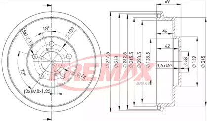 Тормозный барабан FREMAX BD-4703