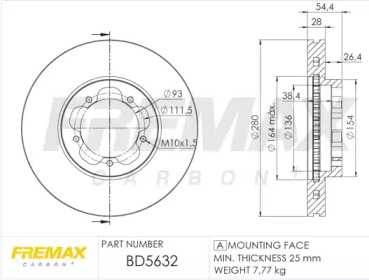 Тормозной диск FREMAX BD-5632