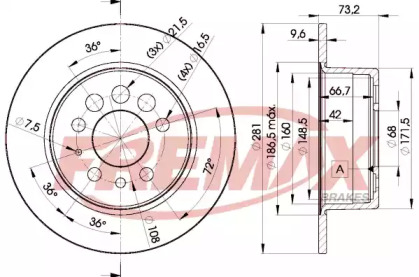 Тормозной диск FREMAX BD-5782