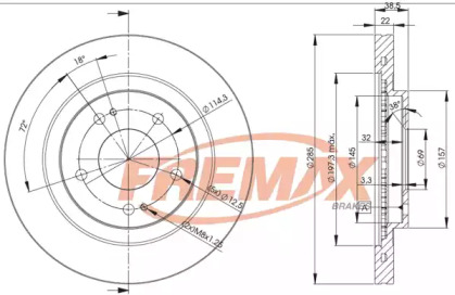 Тормозной диск FREMAX BD-7039