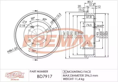 Тормозный барабан FREMAX BD-7917