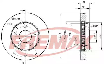 Тормозной диск FREMAX BD-9057