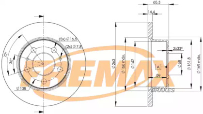 Тормозной диск FREMAX BD-9427