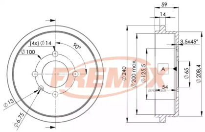 Тормозный барабан FREMAX BD-9615