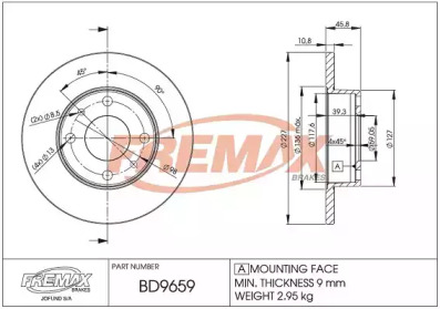 Тормозной диск FREMAX BD-9659