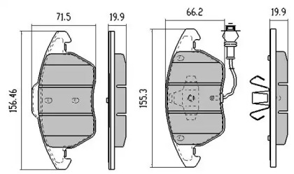 Комплект тормозных колодок FREMAX FBP-1351