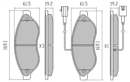 Комплект тормозных колодок FREMAX FBP-1476