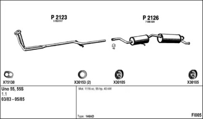 Глушитель FENNO FI005