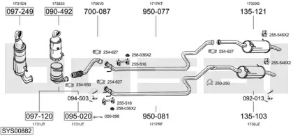 Глушитель BOSAL SYS00882