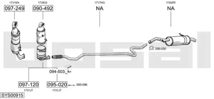 Глушитель BOSAL SYS00915