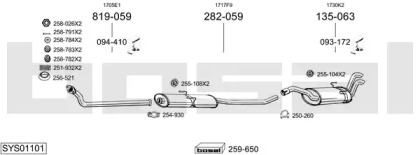 Глушитель BOSAL SYS01101