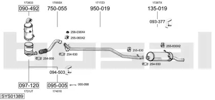 Глушитель BOSAL SYS01389