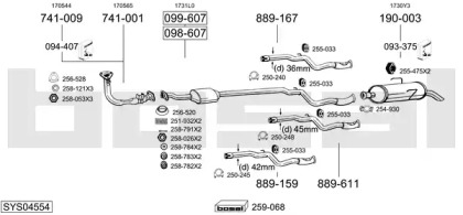 Глушитель BOSAL SYS04554