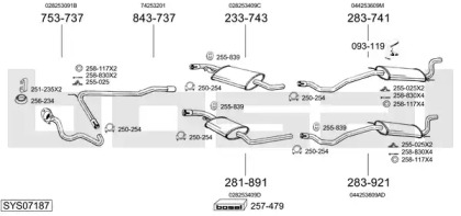 Глушитель BOSAL SYS07187