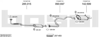 Глушитель BOSAL SYS10121