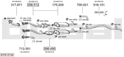 Глушитель BOSAL SYS13134