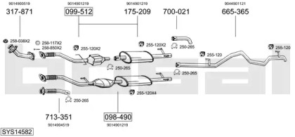 Глушитель BOSAL SYS14582