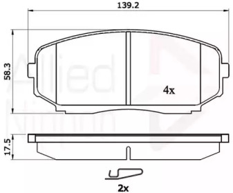 Комплект тормозных колодок COMLINE ADB31724